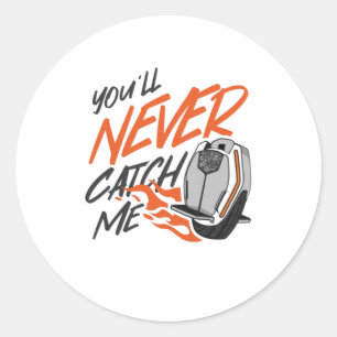 Fast Electric Unicycle EUC Classic Round Sticker
