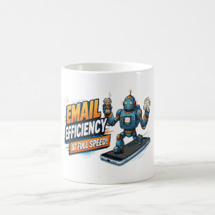 Fast Email Productivity Robot Coffee Mug
