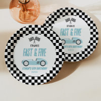 Fast & Five Blue Race Car 5th Birthday Party