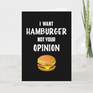 Fast Food Burger Cheese Funny Foodie Eat Gift Idea Card