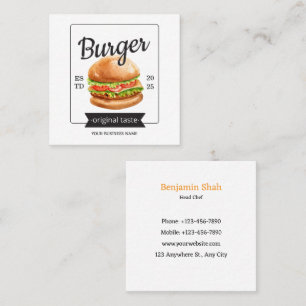 fast-food burger Logo Business Card