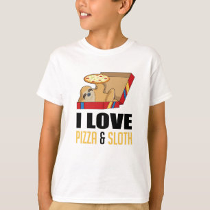 Fast Food Burger Sloth Funny Pizza Eat Foodie Gift T-Shirt