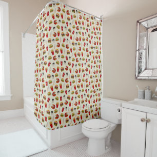 Fast Food Burgers, Fries, Sundaes Shower Curtain
