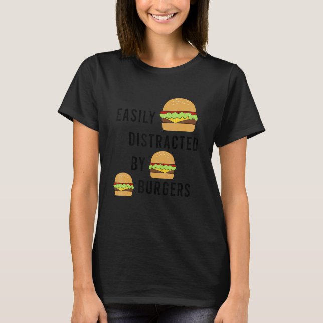 Fast Food Chef   Quote Burger Eating T-Shirt (Front)