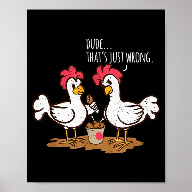 Fast Food Chicken Wings Funny Deep Fried Chicken S Poster (Front)