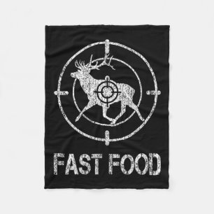Fast Food Deer Hunting Hunter Fast American Food C Fleece Blanket