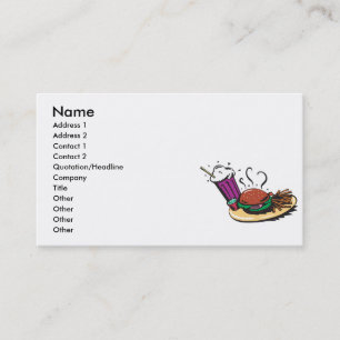 fast food diner meal business card
