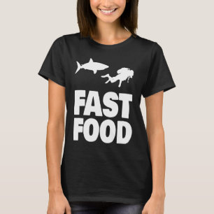 Fast Food Diver Shark Scuba Diving Diver Cute T-Shirt