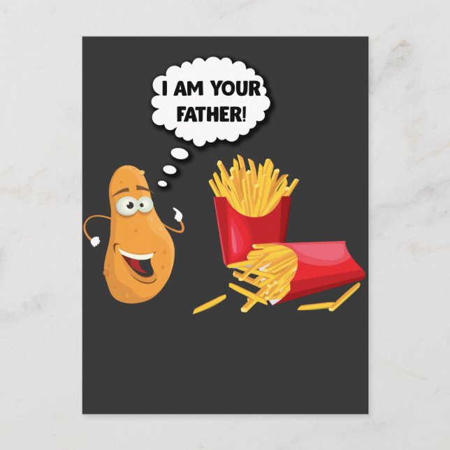 Fast Food Festival Sarcastic Humour Fries Potato Postcard (Front)