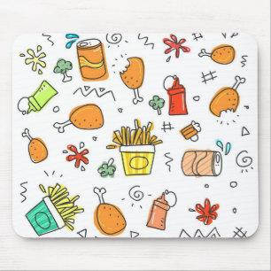Fast Food Fun Cute Modern Mouse Mat