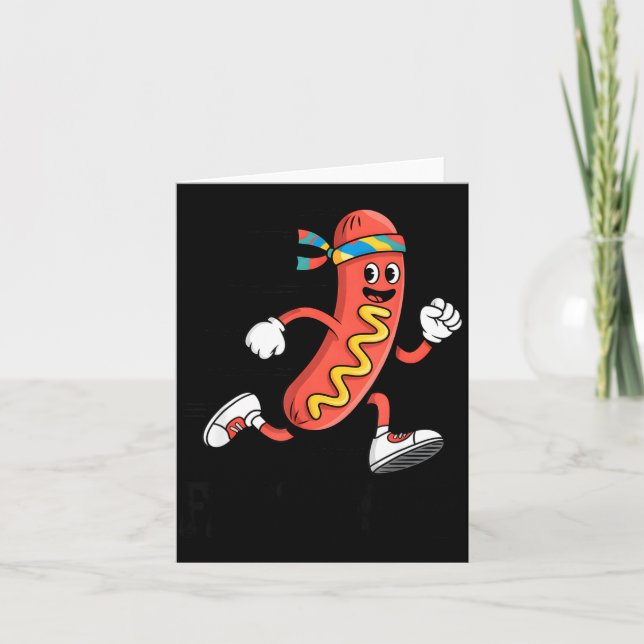 Fast Food Funny Pun Working Out Running Jogging Gy Card (Front)