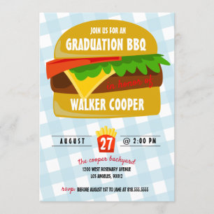 Fast food Graduation invitation