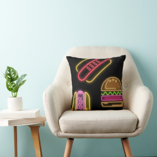 Fast Food Hot Dogs and Hamburger Cushion