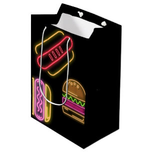 Fast Food Hot Dogs and Hamburger Medium Gift Bag