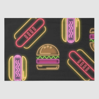 Fast Food Hot Dogs and Hamburger Tissue Paper