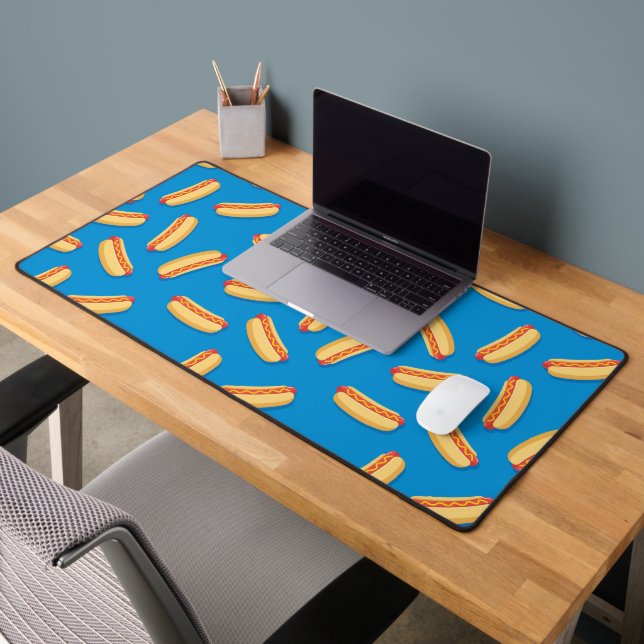 Fast Food Hotdogs Pattern Desk Mat (Office 2)