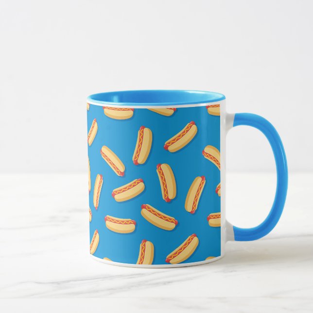 Fast Food Hotdogs Pattern Mug (Right)