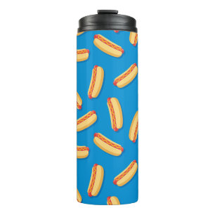 Fast Food Hotdogs Pattern Thermal Tumbler