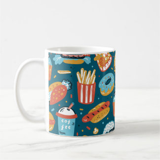 Fast Food Icons: Vintage Doodles Coffee Mug