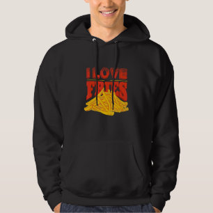 Fast Food Junkie Chips Red White Fun Hoodie