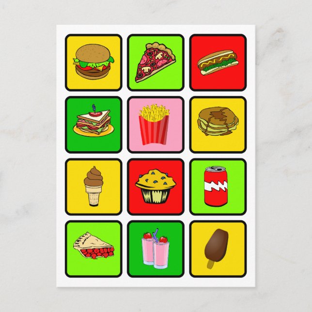 Fast Food Junkie postcard (Front)