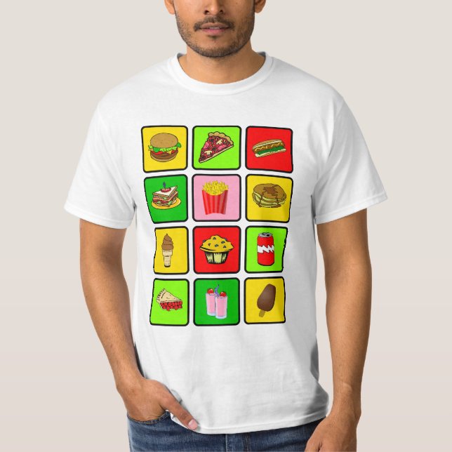 Fast Food Junkie shirt - choose style & color (Front)