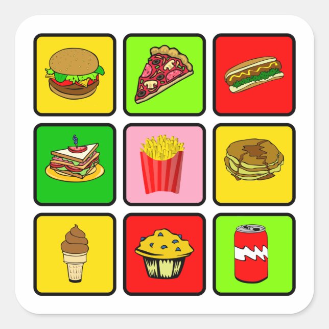 Fast Food Junkie stickers (Front)