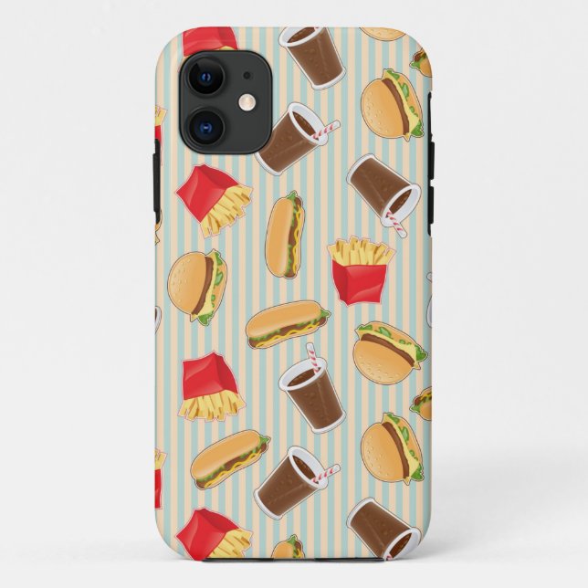 Fast Food Pattern 2 Case-Mate iPhone Case (Back)