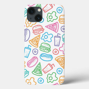 Fast food pattern 2 iPhone 13 case