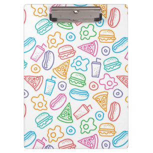 Fast food pattern 2 clipboard