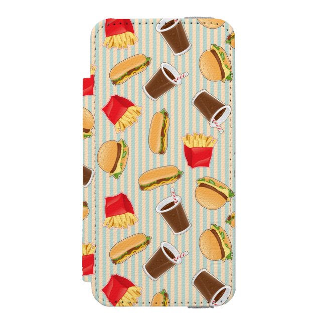 Fast Food Pattern 2 Incipio iPhone Wallet Case (Folio Front)