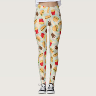 Fast Food Pattern 2 Leggings