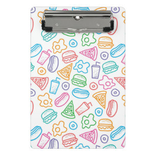 Fast food pattern 2 mini clipboard