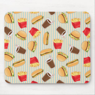 Fast Food Pattern 2 Mouse Mat