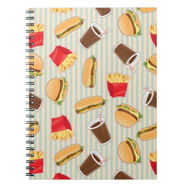 Fast Food Pattern 2 Notebook (Front)
