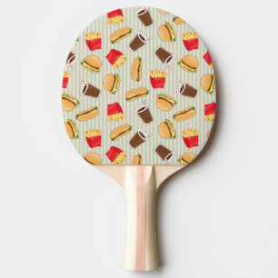 Fast Food Pattern 2 Ping Pong Paddle
