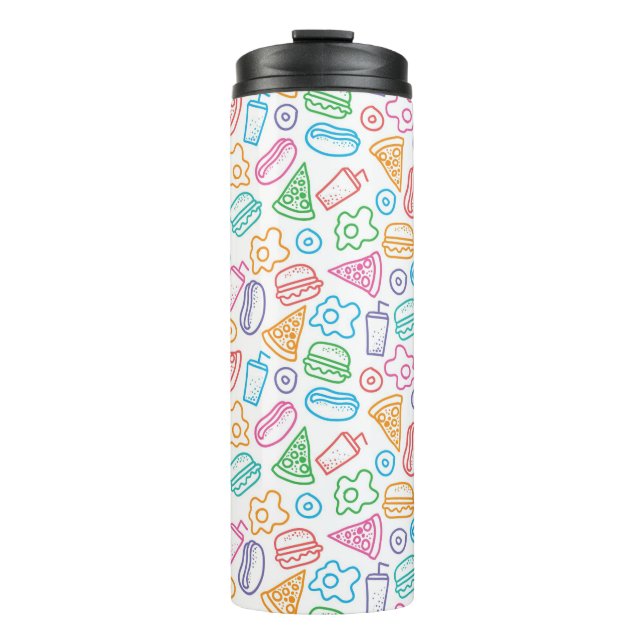 Fast food pattern 2 thermal tumbler (Front)