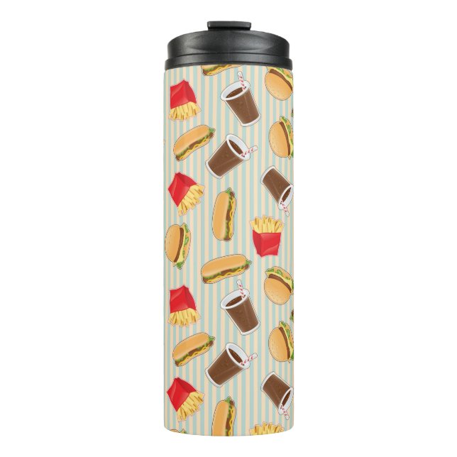 Fast Food Pattern 2 Thermal Tumbler (Front)
