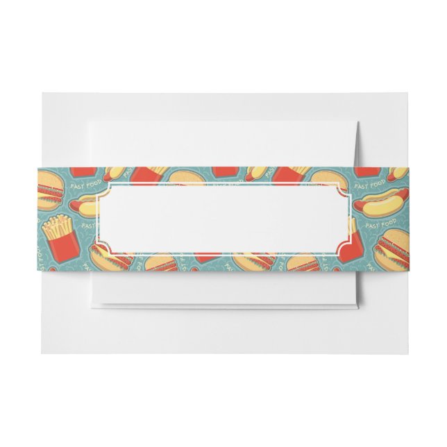 Fast Food Pattern 3 Invitation Belly Band (Front Example)
