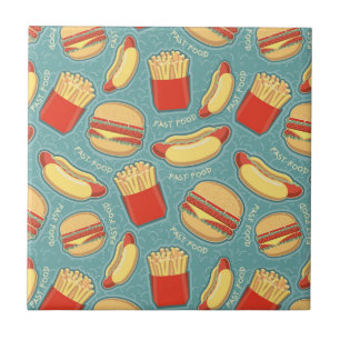 Fast Food Pattern 3 Tile