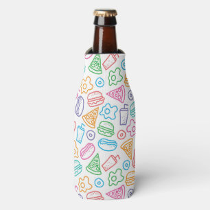 Fast food pattern bottle cooler