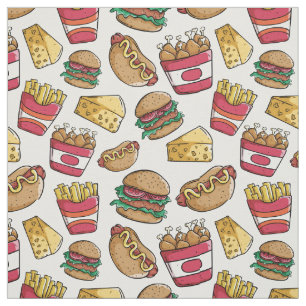 Fast Food Pattern fabric
