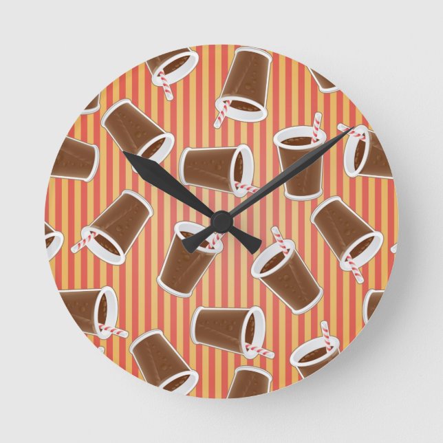 Fast food pattern round clock (Front)