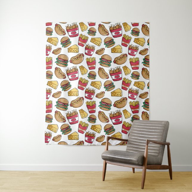 Fast Food Pattern tapestries (In Situ)