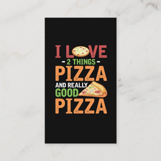 Fast Food Pizza Slice Lover Foodie Business Card (Front)