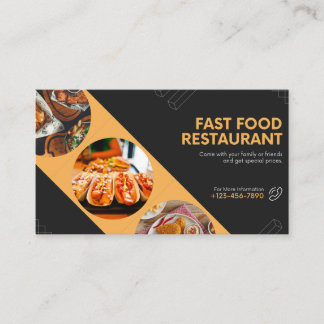 fast food restaurant business card