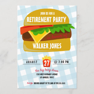Fast food Retirement invitation