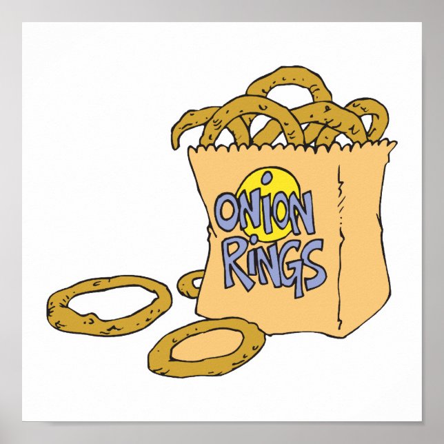 fast food side of onion rings poster (Front)