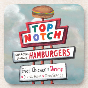 Fast Food Sign Coaster