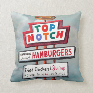 Fast Food Sign Cushion